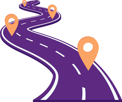 Journey road illustration